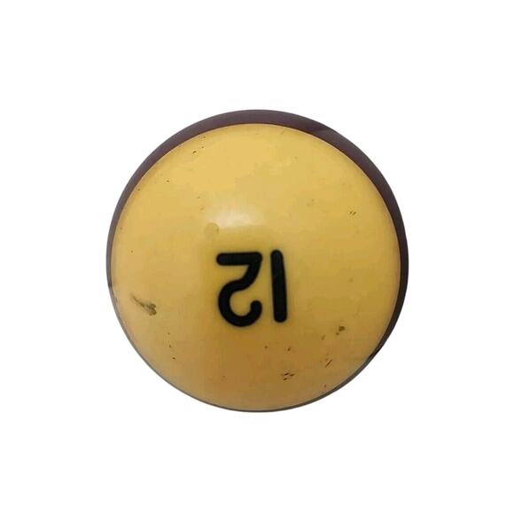 Vintage Replacement #12 Billiard Pool Ball Standard Regulation 2 1/4" Diameter - Picture 3 of 6